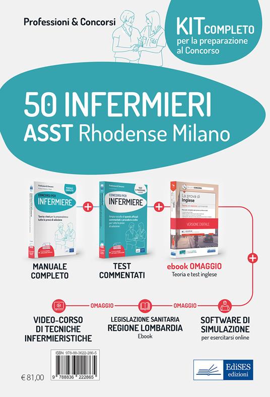 Kit concorso 50 Infermieri ASST Rhodense Milano. Con e-book. Con software di simulazione. Con videocorso - Rosario Caruso,Guglielmo Guerriero,Francesco Pittella - copertina