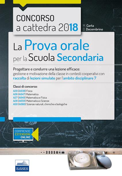 CC 4/33 la prova orale per la scuola secondaria. Ambito 7. Con estensioni online - Mauro Carta,Daniela Decembrino - ebook