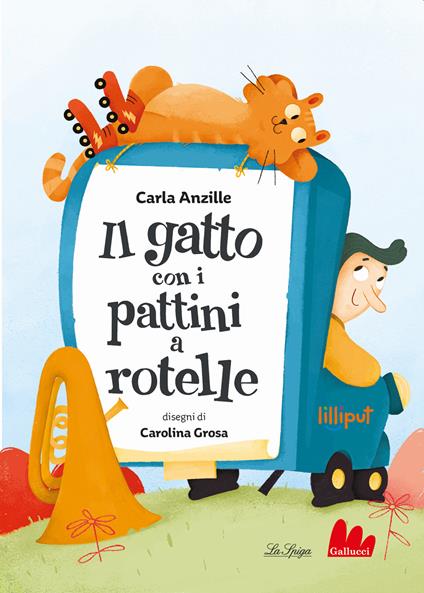 Il gatto con i pattini a rotelle. Ediz. a colori - Carla Anzile - copertina