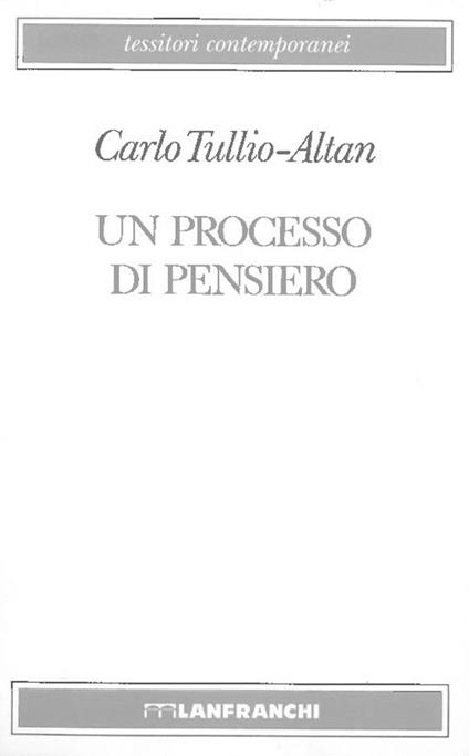 Un processo di pensiero - Carlo Tullio Altan - copertina
