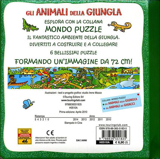 Gli animali della giungla. Libro puzzle. Ediz. illustrata - Irene Mazza - 2