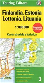 Finlandia, Estonia, Lettonia, Lituania 1:800.000. Carta stradale e turistica. Ediz. multilingue