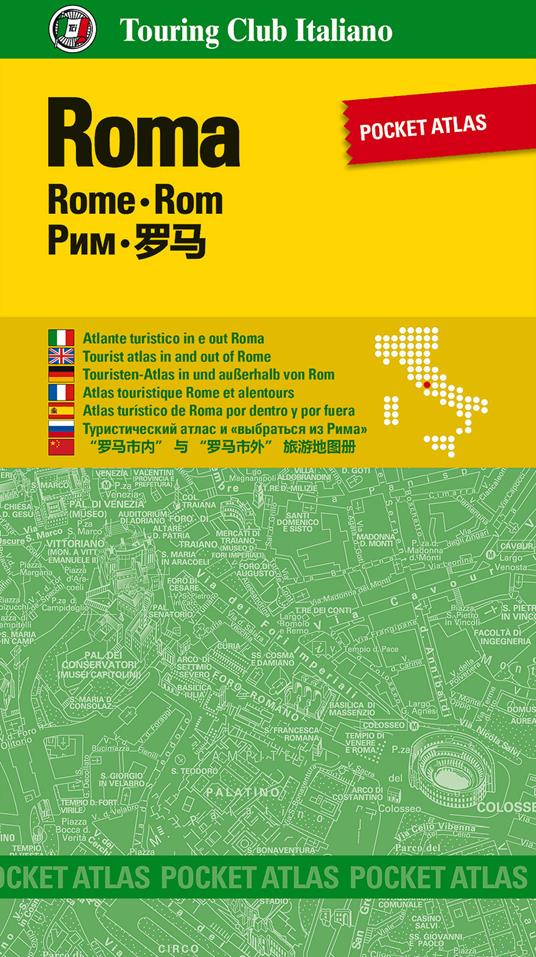 Roma. Pocket atlas. Ediz. multilingue - copertina