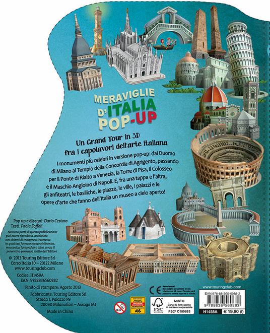 Meraviglie d'Italia. Libro pop-up - Dario Cestaro,Paola Zoffoli - 6