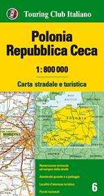 Polonia, Repubblica Ceca 1:800.000. Carta stradale e turistica. Ediz. multilingue