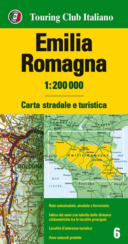 Emilia Romagna 1:200.000. Carta stradale e turistica. Ediz. multilingue - copertina