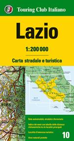 Lazio 1:200.000. Carta stradale e turistica. Ediz. multilingue
