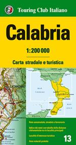 Calabria 1:200.000. Carta stradale e turistica. Ediz. multilingue