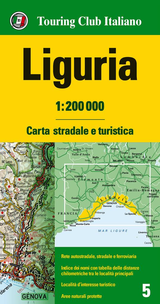 Liguria 1:200.000. Carta stradale e turistica - copertina