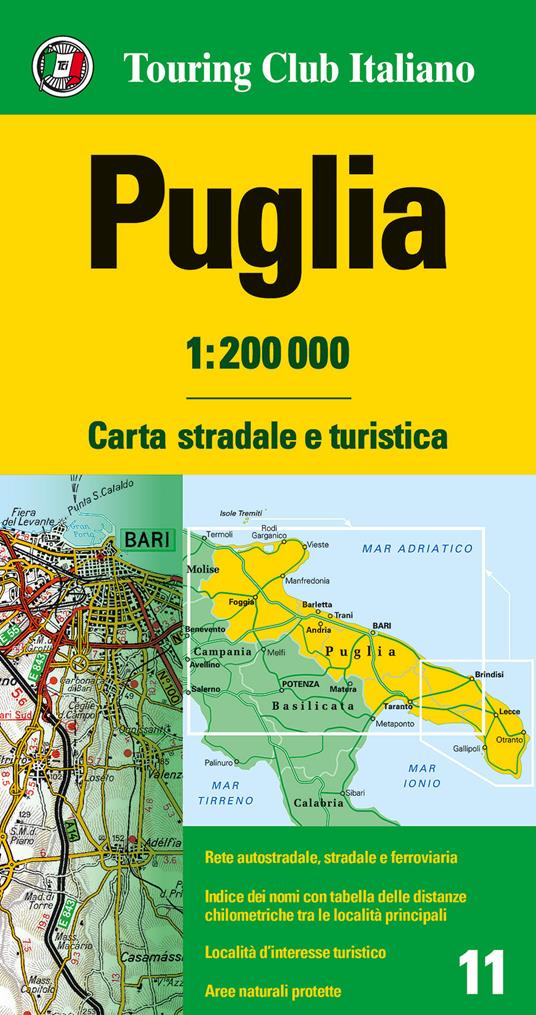 Puglia 1:200.000. Carta stradale e turistica - copertina