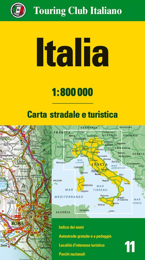 Italia 1:800.000. Carta stradale e turistica - copertina