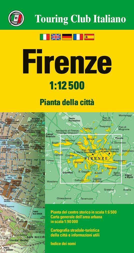 Firenze 1:12.500. Ediz. multilingue - copertina