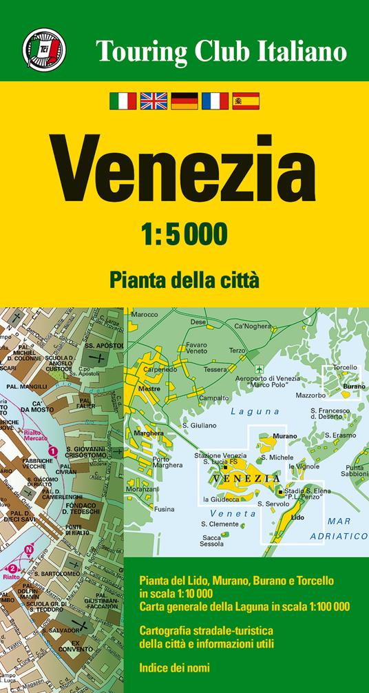 Venezia 1:5.000. Ediz. multilingue - copertina