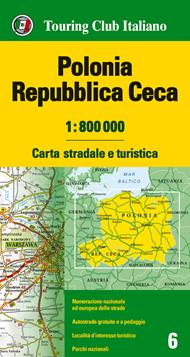 Polonia, Repubblica Ceca 1:800.000. Carta stradale e turistica. Ediz. multilingue