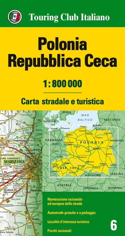 Polonia, Repubblica Ceca 1:800.000. Carta stradale e turistica. Ediz. multilingue - copertina