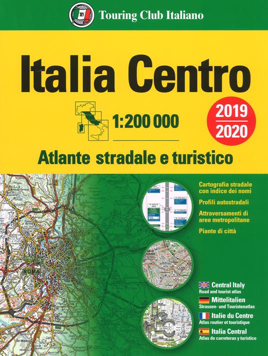 Atlante stradale Italia Centro 1:200.000. Ediz. multilingue - copertina
