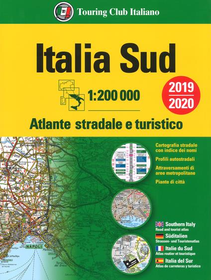 Atlante stradale Italia Sud 1:200.000. Ediz. multilingue - copertina