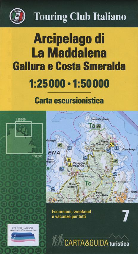 Arcipelago di La Maddalena, Gallura e Costa Smeralda 1:25.000-1:50.000. Con Guida al parco - copertina