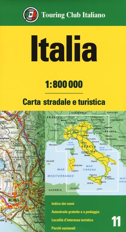 Italia 1:800.000. Carta stradale e turistica - copertina