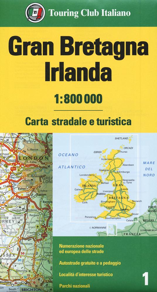 Gran Bretagna e Irlanda 1:800.000. Carta stradale e turistica - copertina