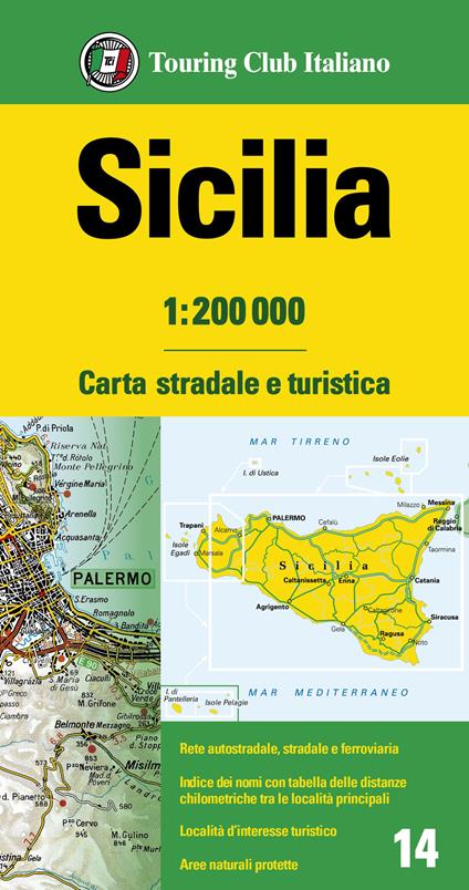 Sicilia 1:200.000. Carta stradale e turistica - copertina