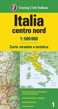 Italia centro nord 1:500.000. Carta stradale e turistica