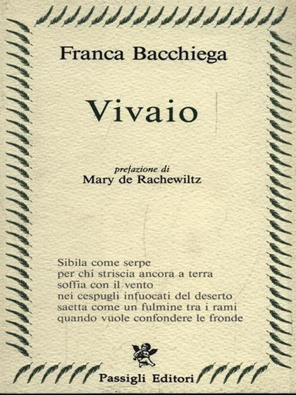 Vivaio - Franca Bacchiega - copertina