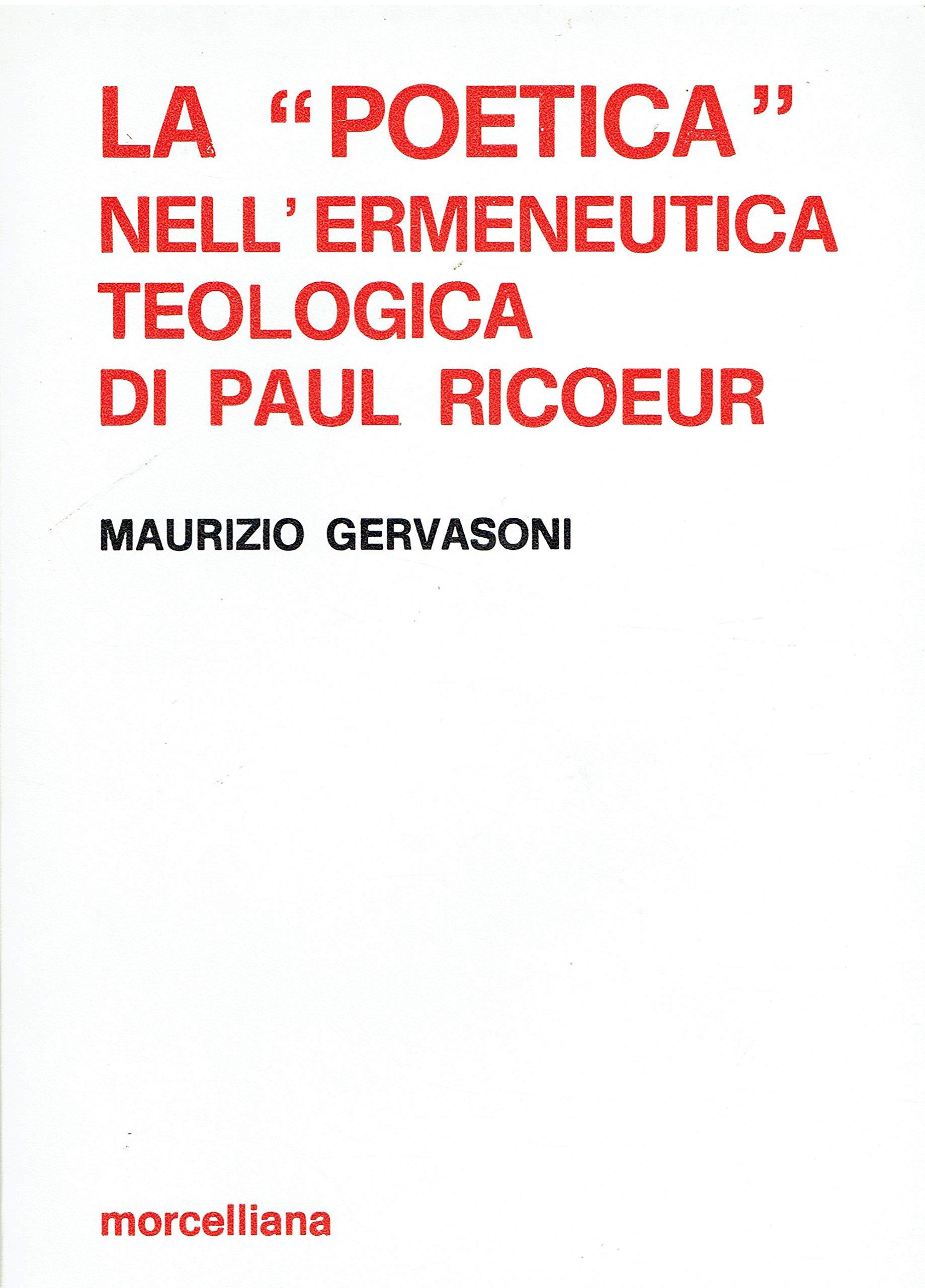 La poetica nell'ermeneutica teologica di Paul Ricoeur