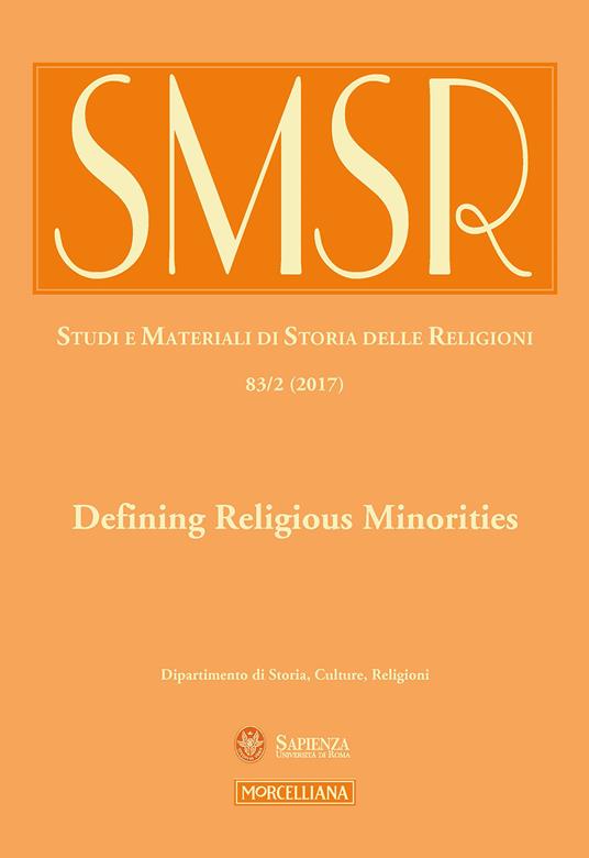 SMSR. Studi e materiali di storia delle religioni (2017). Vol. 2: Defining religious minorities - copertina