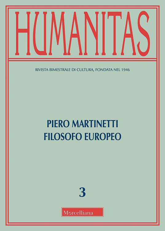 Humanitas (2018). Vol. 3: Piero Martinetti filosofo europeo. - copertina