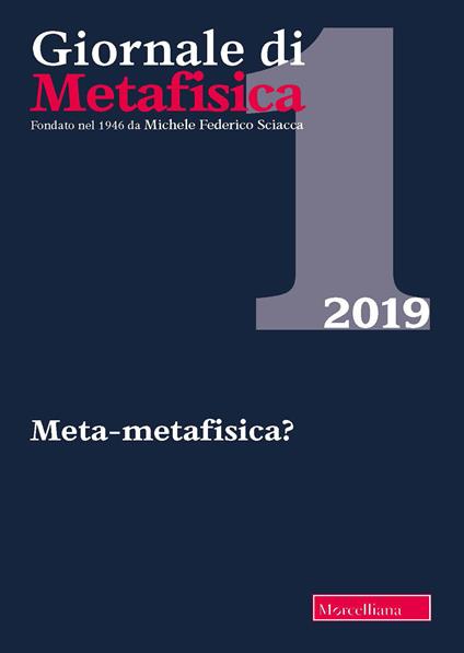 Giornale di metafisica (2019). Vol. 1: Meta-metafisica?. - copertina