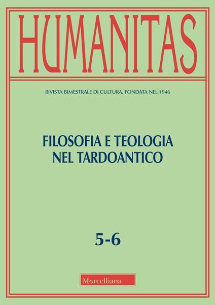 Humanitas (2024). Vol. 5-6: Filosofia e teologia nel tardoantico - copertina
