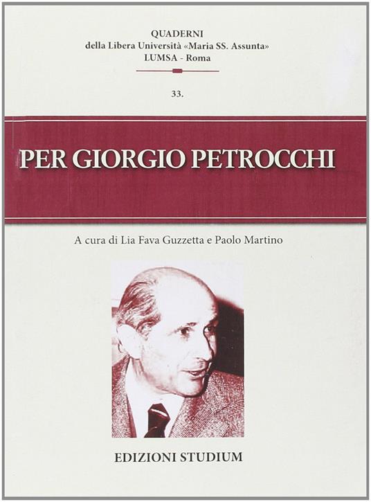 Per Giorgio Petrocchi. Miscellanea di studi a 20 anni dalla morte - copertina