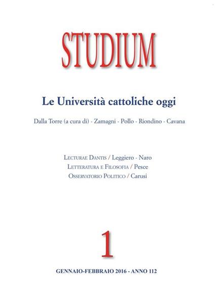 Le Studium (2016). Vol. 1 - Vincenzo Cappelletti,Paolo Carusi,Paolo Cavana,Giuseppe Dalla Torre - ebook
