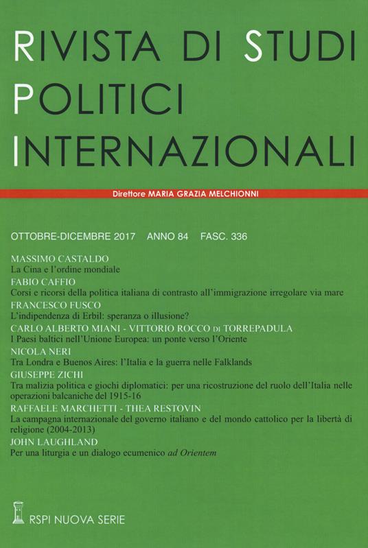 Rivista di studi politici internazionali (2017). Vol. 4 - copertina