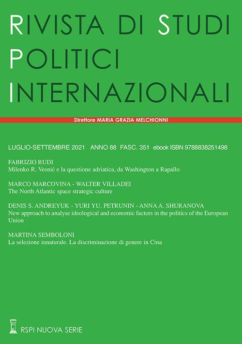 Rivista di studi politici internazionali (2021). Vol. 3 - copertina