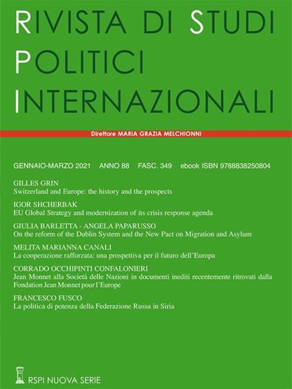 Rivista di studi politici internazionali (2021). Vol. 1 - AA.VV. - ebook
