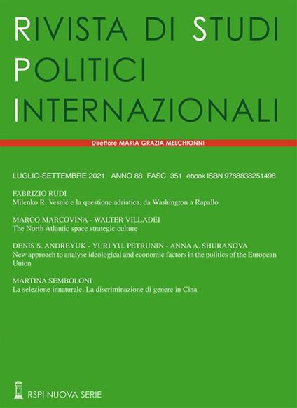 Rivista di studi politici internazionali (2021). Vol. 3 - V.V.A.A. - ebook