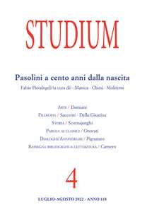 Libro Studium (2022). Vol. 4: Pasolini a cento anni dalla nascita. 