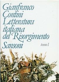 Letteratura italiana del Risorgimento (1789-1861) - Gianfranco Contini - copertina