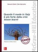 Quando il made in Italy è più forte della crisi: lesson learnt