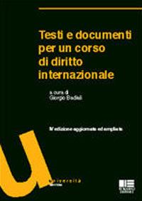 Testi e documenti per un corso di diritto internazionale - copertina