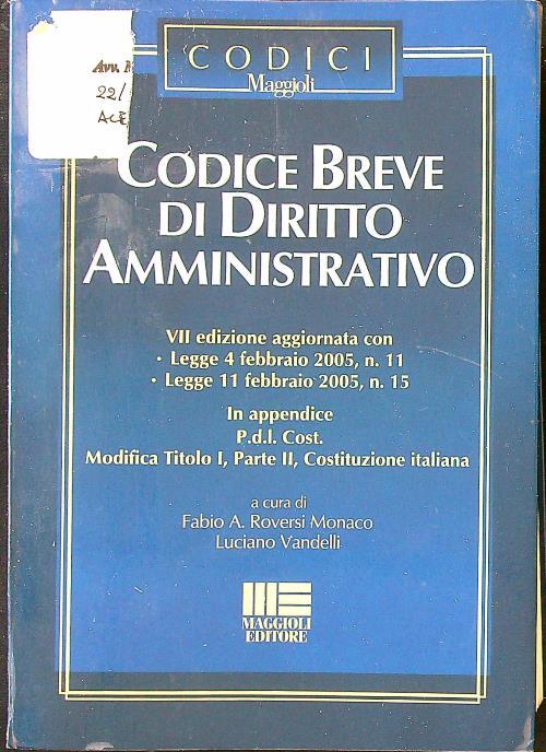 Codice breve di diritto amministrativo