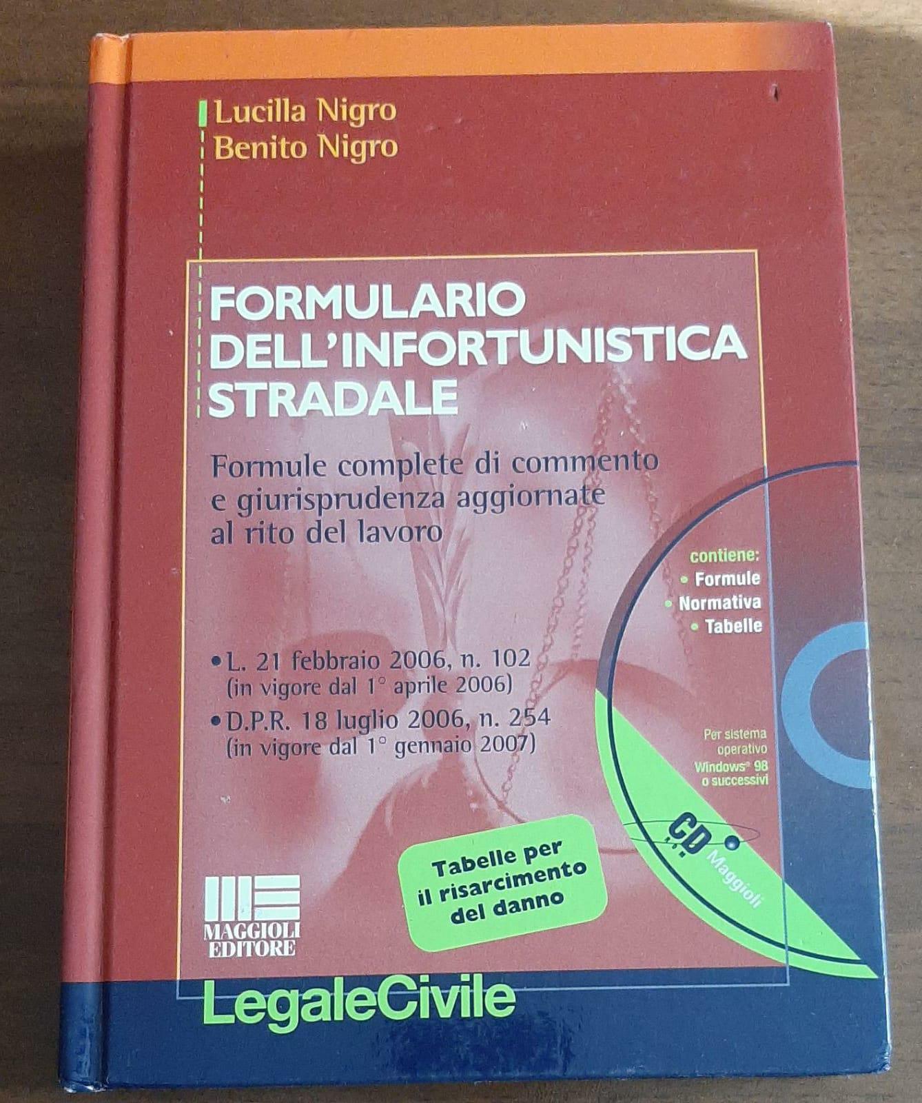 Formulario dell'infortunistica stradale. Con CD-ROM