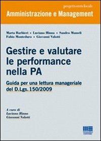 Gestire e valutare le performance nella PA - copertina