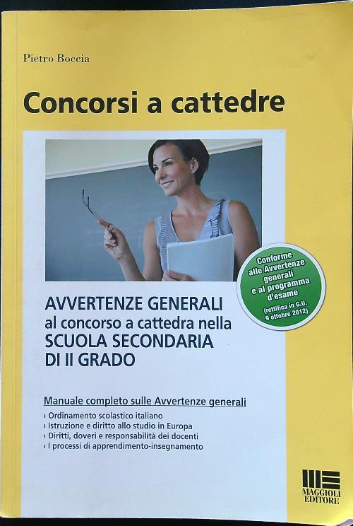 Avvertenze generali al concorso a cattedra nella scuola secondaria di II grado