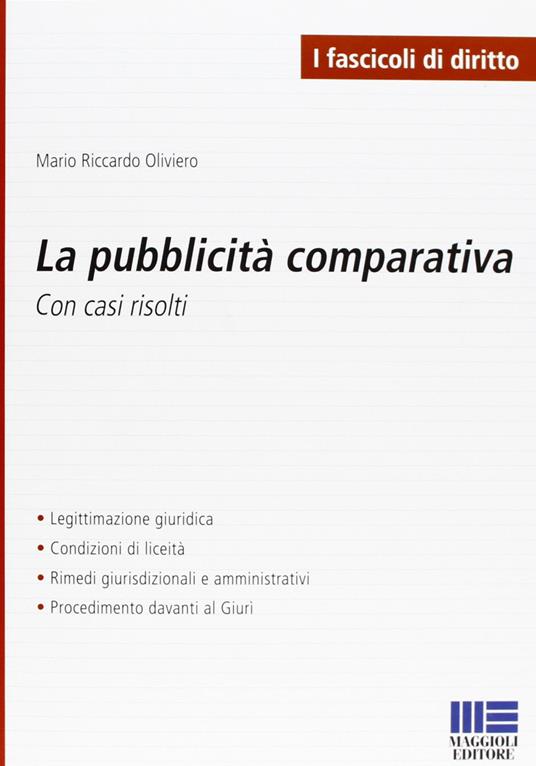 La pubblicità comparativa - Mario Riccardo Oliviero - copertina