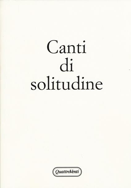 Canti di solitudine - Marco Liguori - copertina