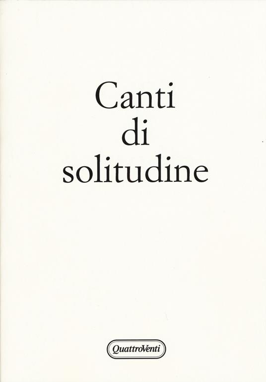 Canti di solitudine - Marco Liguori - copertina