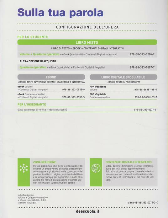 Sulla tua parola. Vol. unico. Con Quaderno operativo. Per le Scuole superiori. Con e-book. Con espansione online - Claudio Cassinotti,Gianmario Marinoni,Guido Bozzi - 2